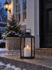 Bougie LED d’extérieur - Blanche à rainures 10 cm