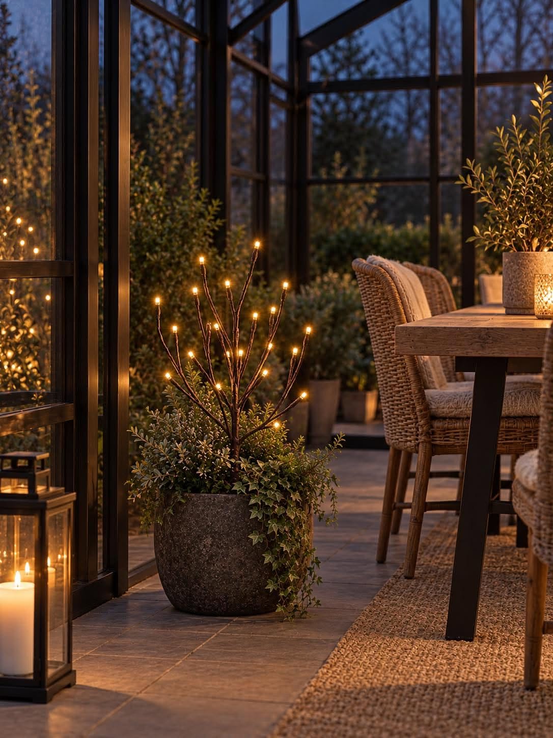 Branche décorative avec 24 LED – blanc chaud