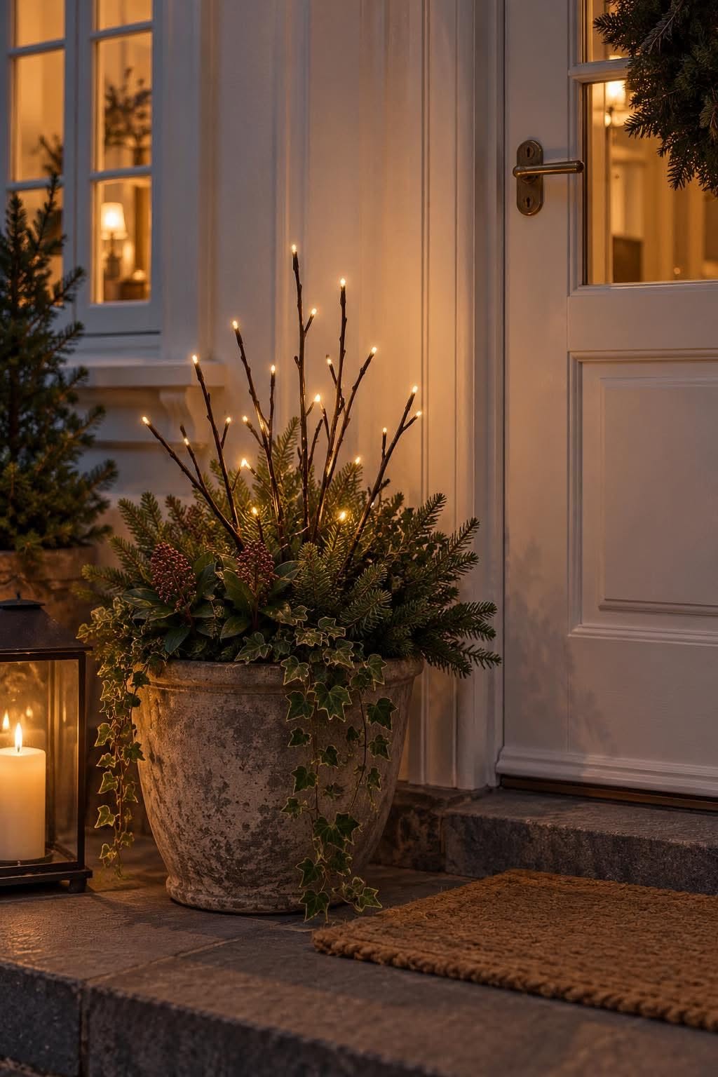 Branche décorative avec 24 LED – blanc chaud