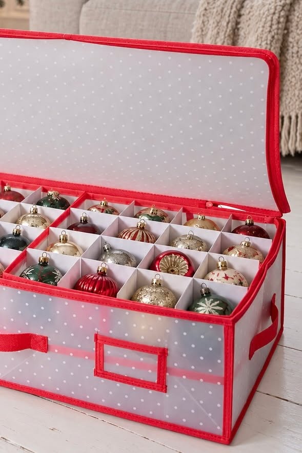 Boîte pour boules de Noël et décorations - 64 compartiments