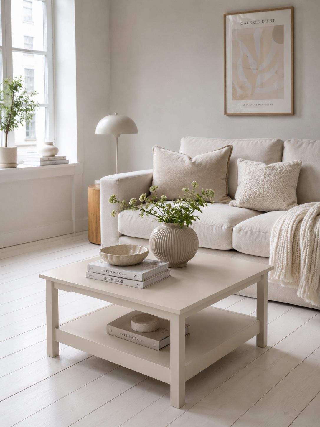 Table basse avec étagère - Cashmere
