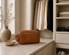 Trousse de toilette double Faust - Cognac