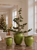 Pot Olive haut – pot en grès vert