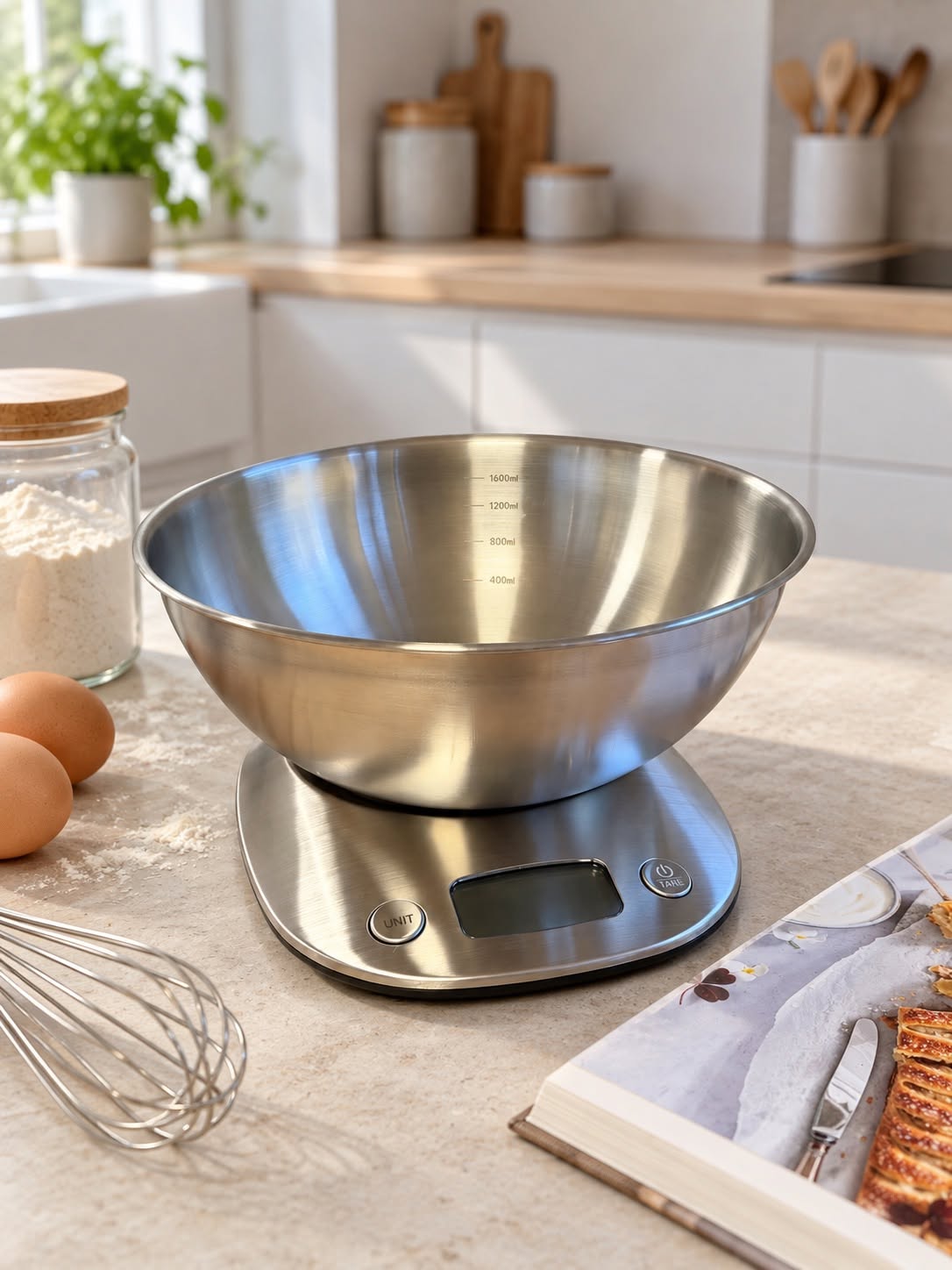 Balance de cuisine avec bol – acier inoxydable