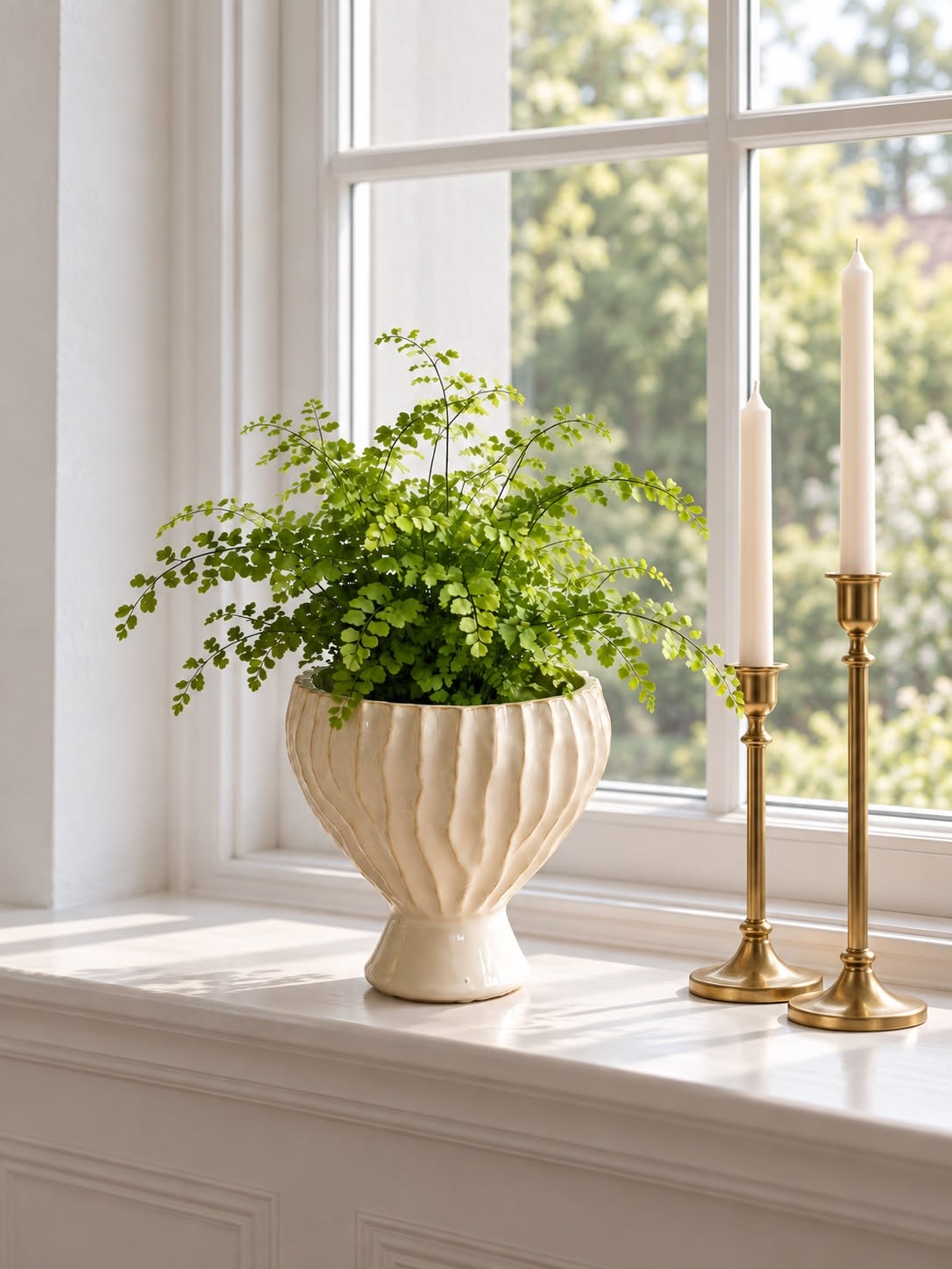 Présentoir fait main – décoration blanc/doré