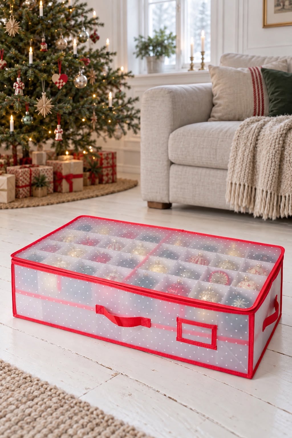 Boîte pour boules de Noël et décorations - 64 compartiments