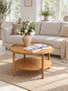Table basse avec étagère – Chêne et MDF