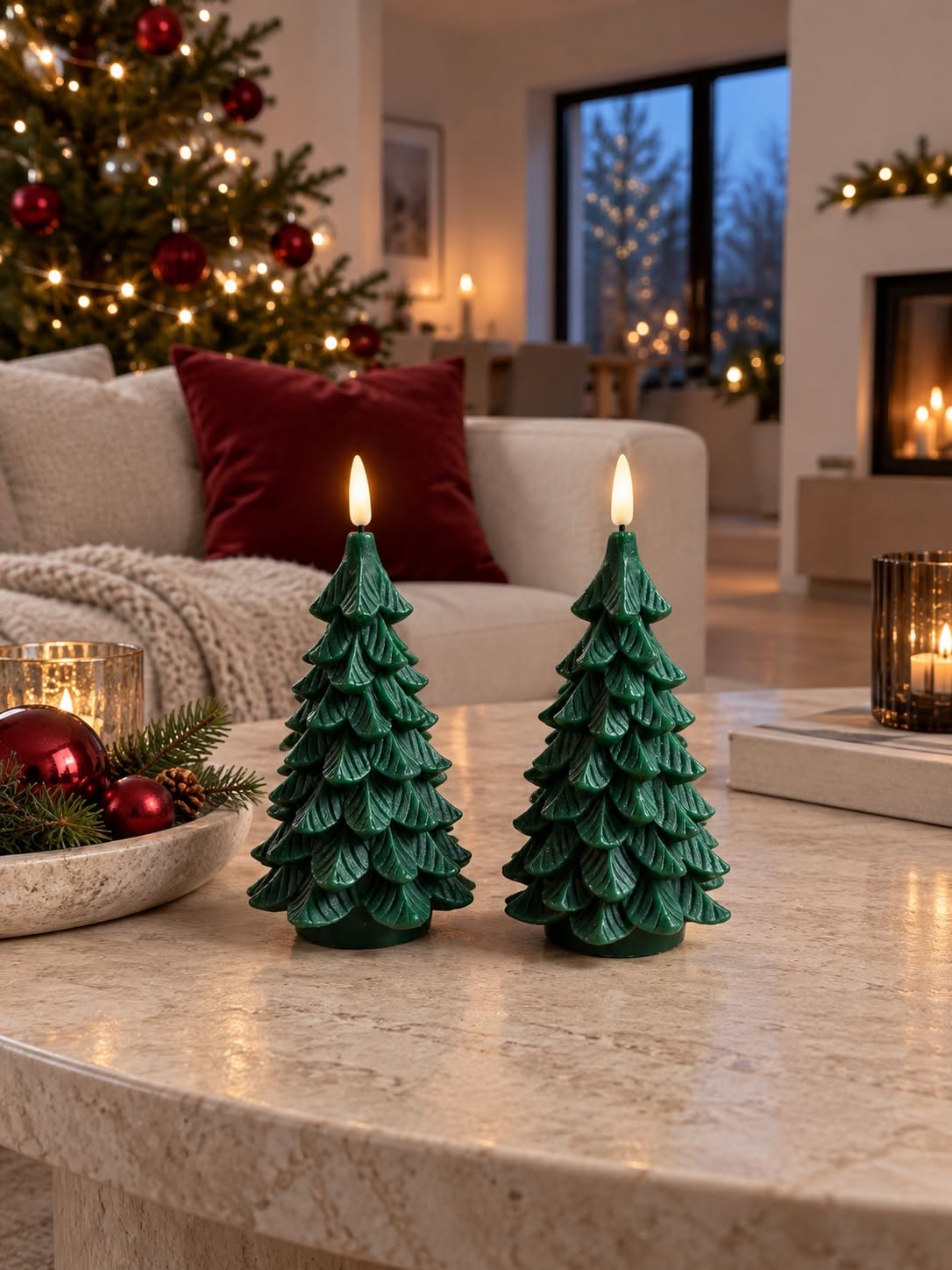 Sapins de Noël LED - 2 pcs
