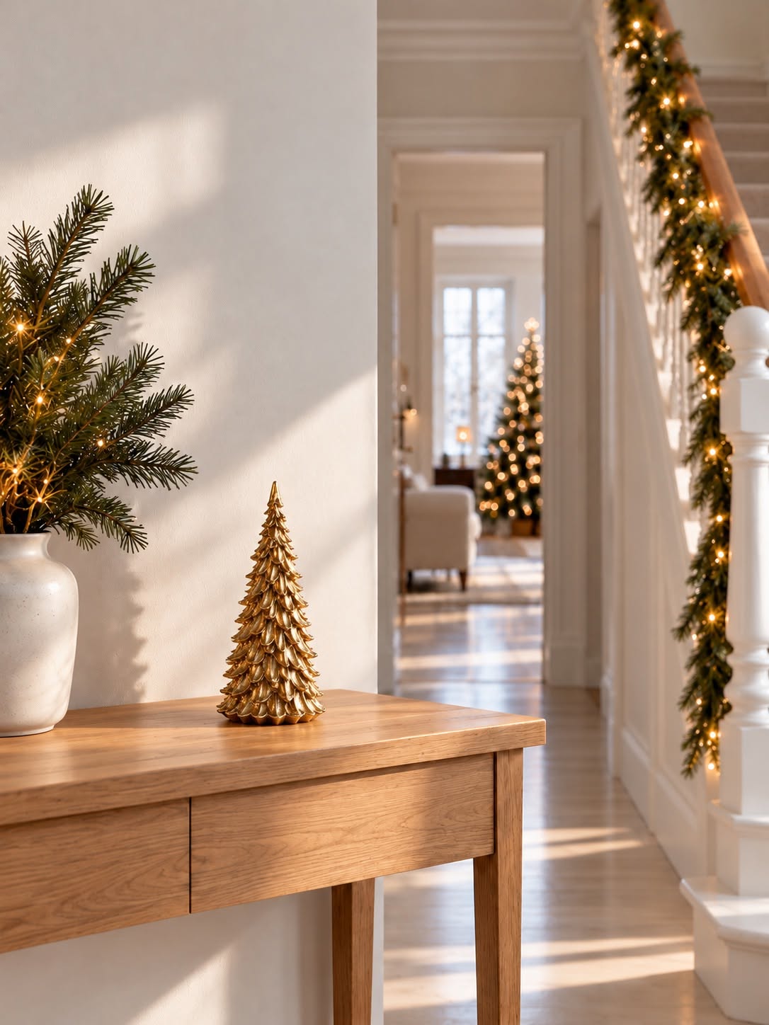 Sapin de Noël doré – polyrésine