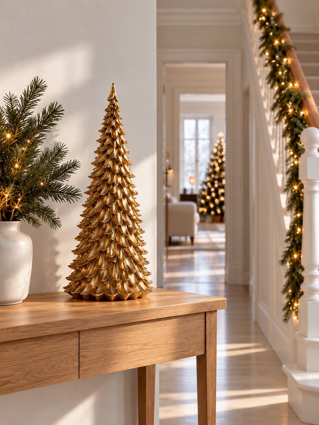 Sapin de Noël doré – polyrésine