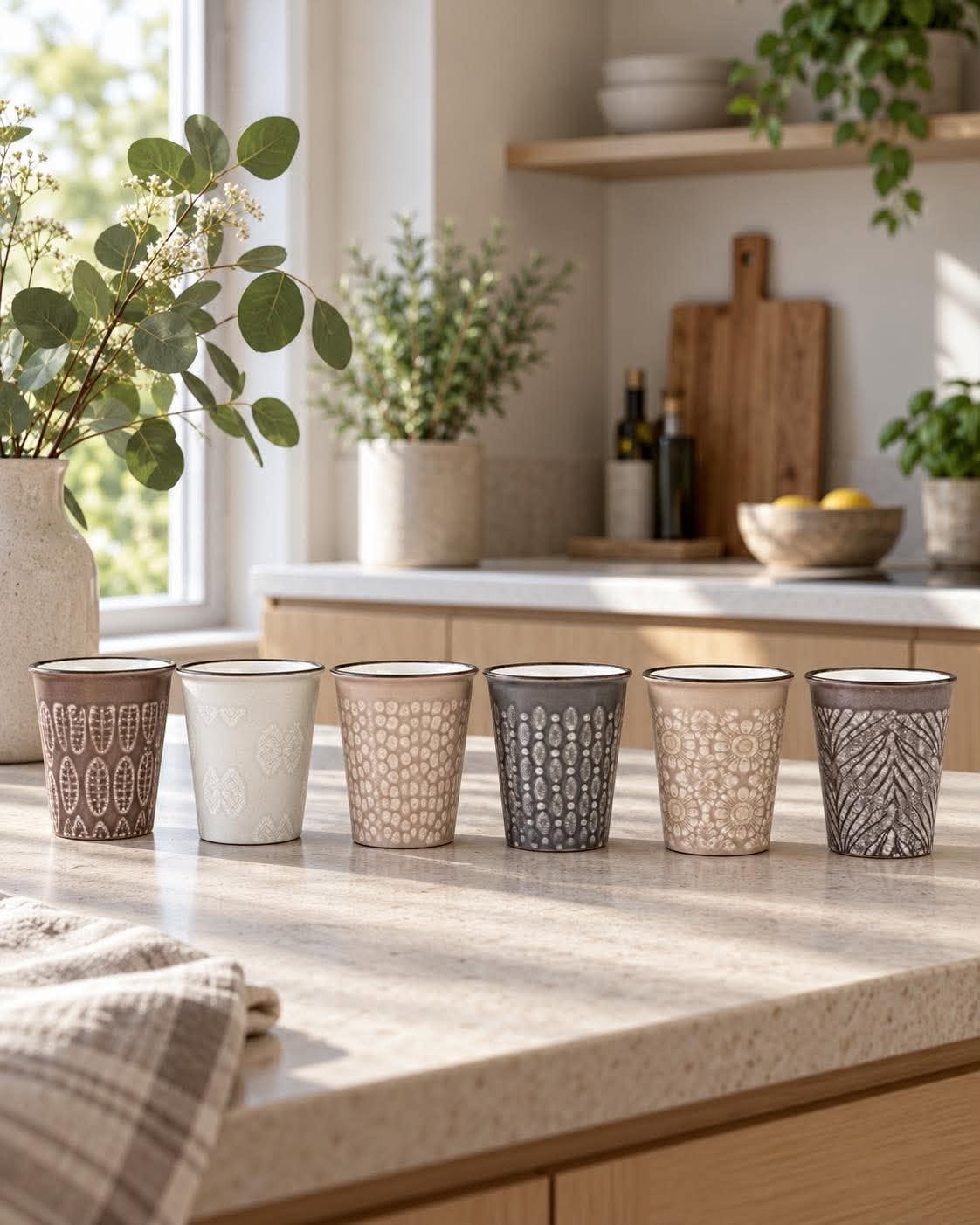 Tasse à espresso en grès - 6 pcs
