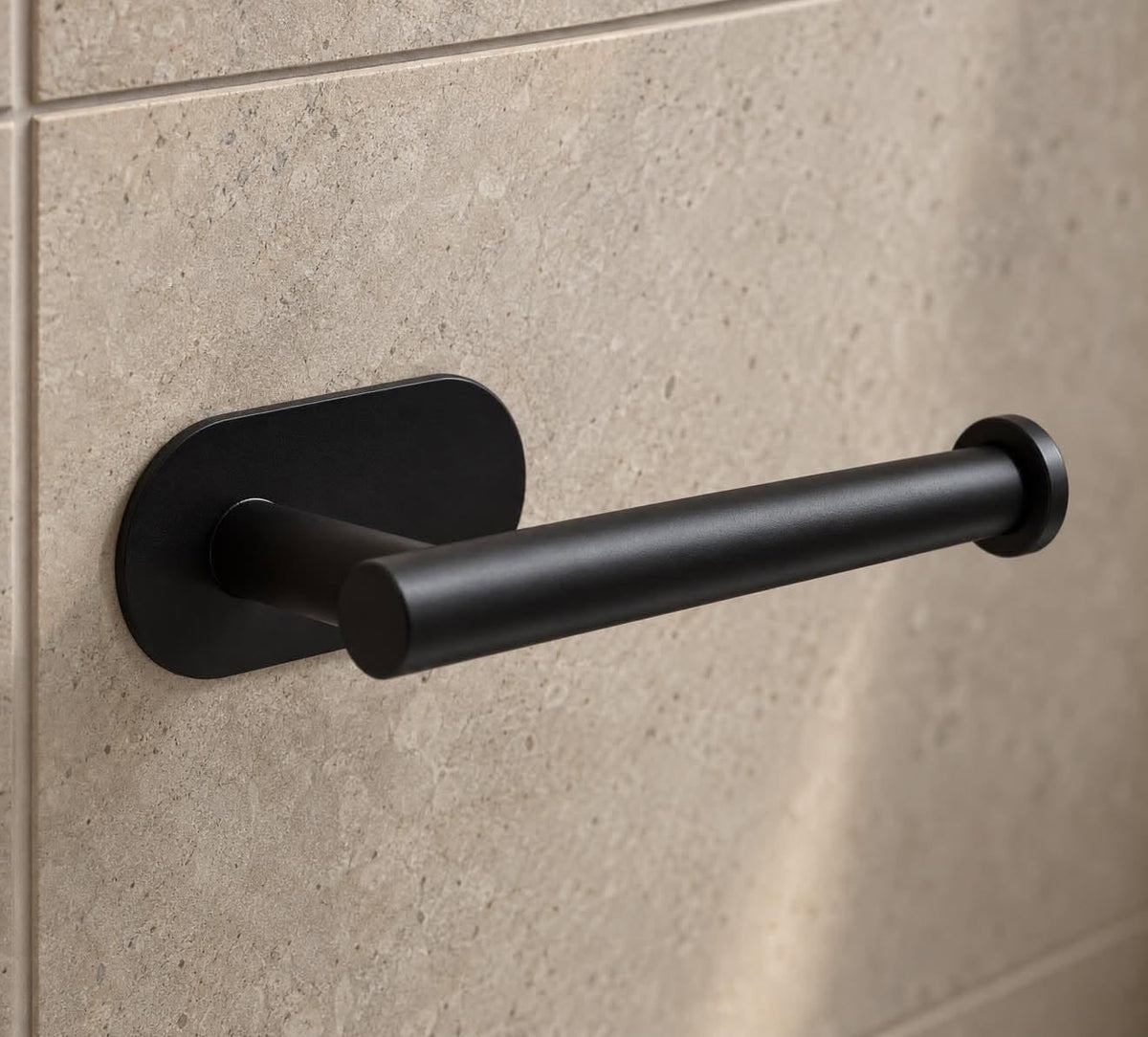 Porte-papier toilette noir – Mural en métal noir
