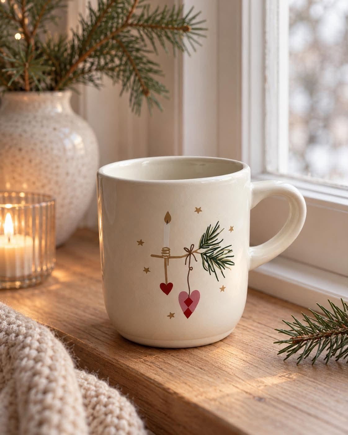 Tasse de Noël – Grès avec Imprimé