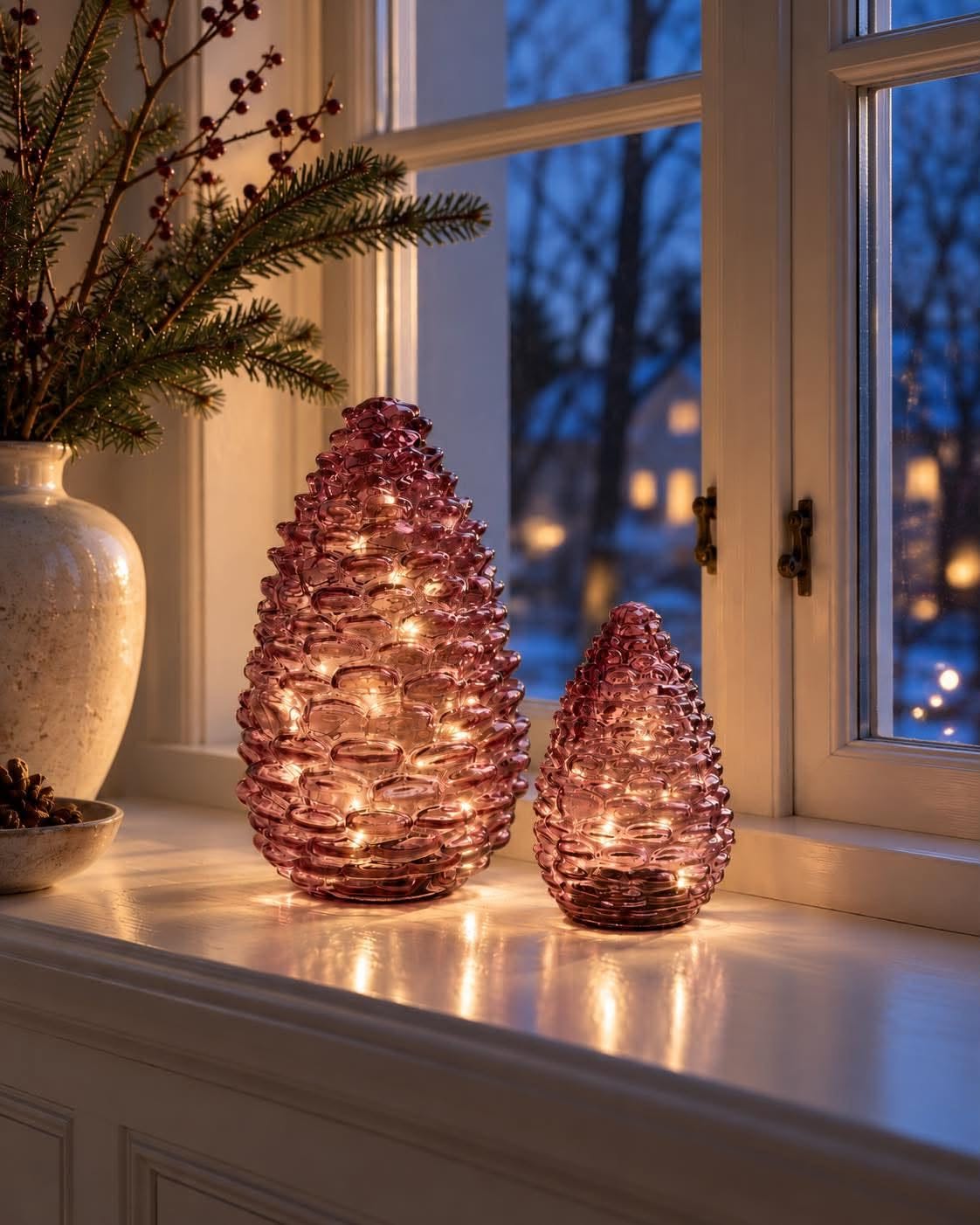 Pomme de pin 25cm - plusieurs couleurs