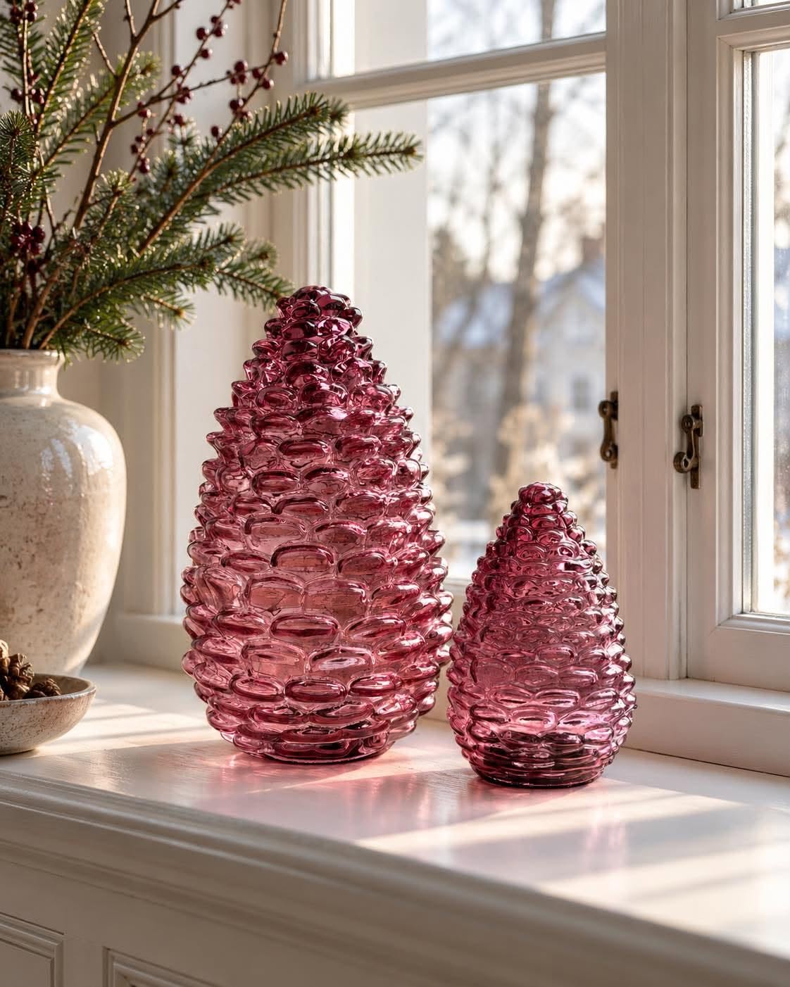 Pomme de pin 25cm - plusieurs couleurs