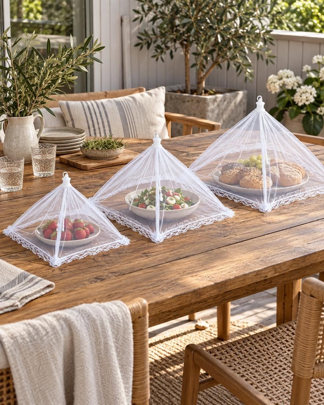 Cloche alimentaire anti-mouches - lot de 3