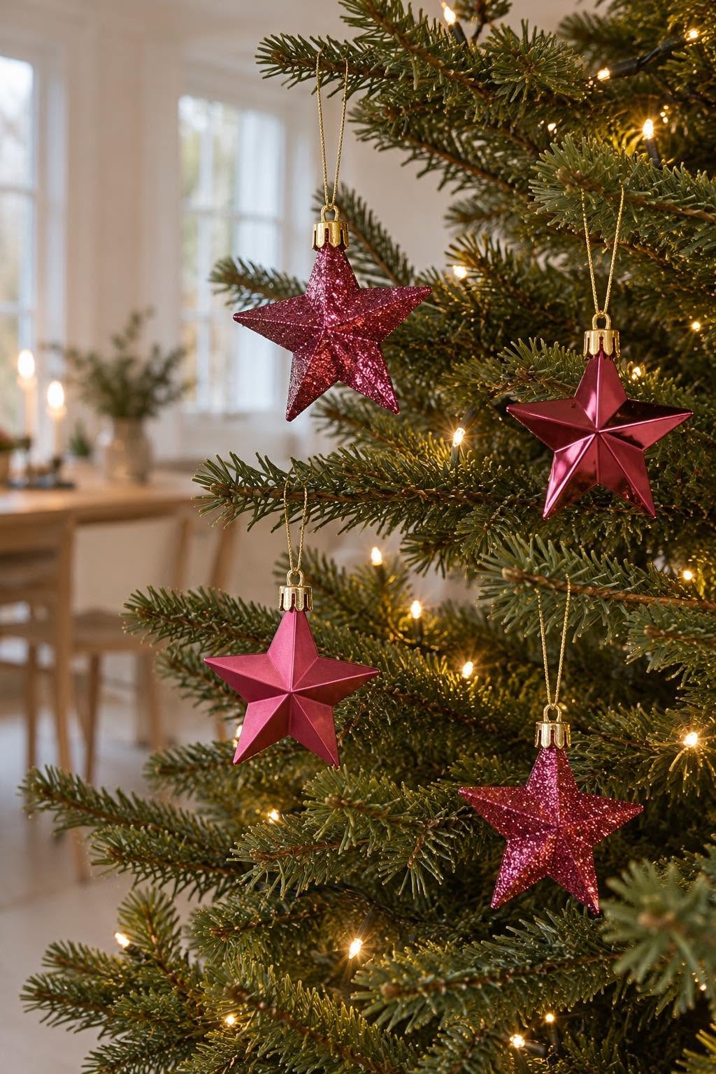 Étoiles de Noël 8 pcs - Bordeaux