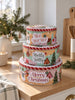 Lot de 3 boîtes à biscuits – motif de Noël