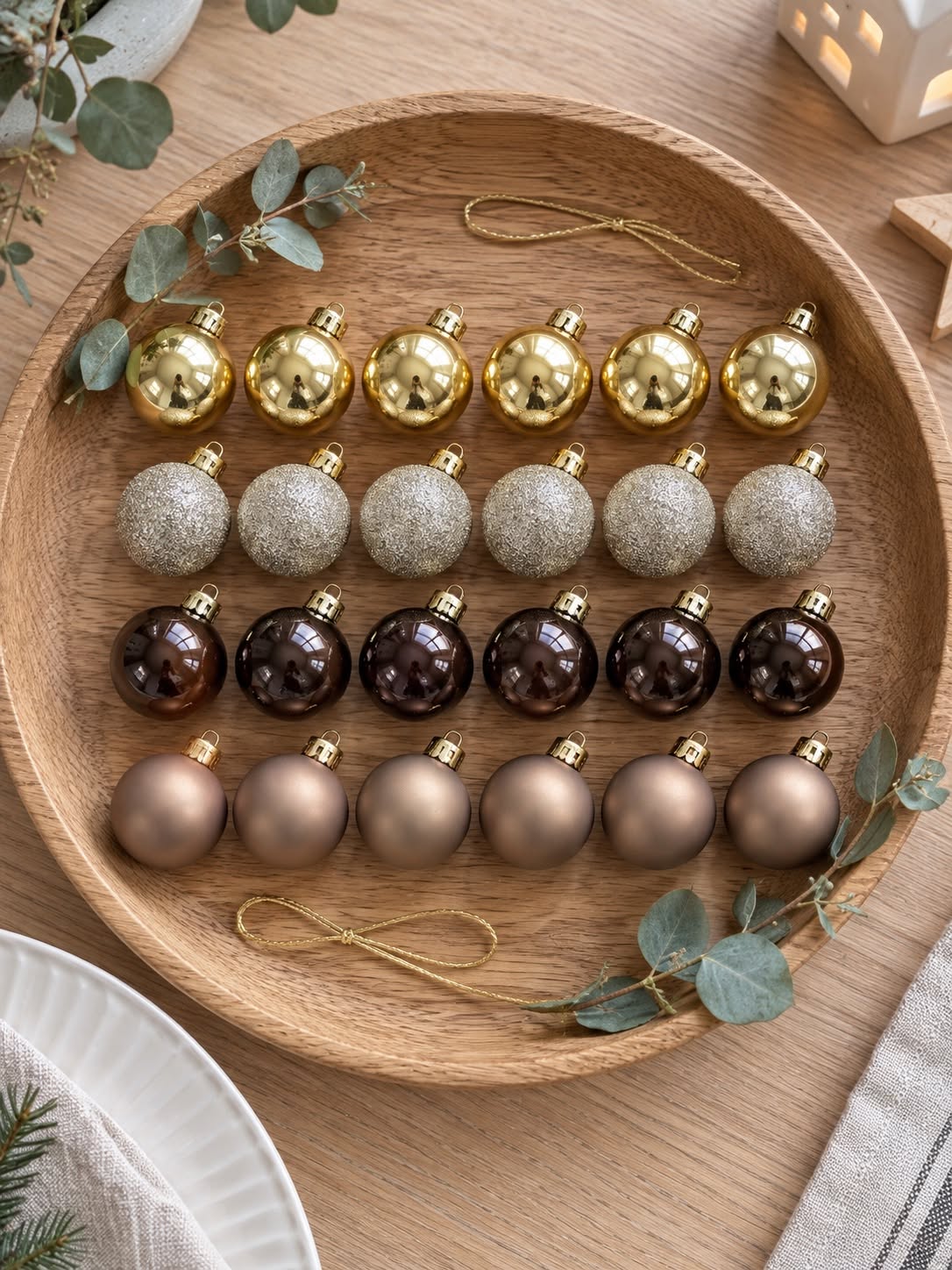 Mini boules de Noël - 24 pièces