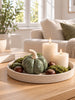 Citrouille en céramique verte – objet décoratif