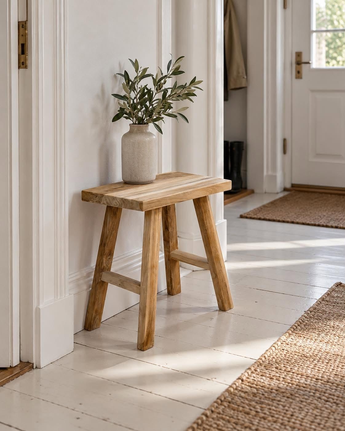 Tabouret teck – teck naturel