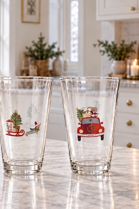 Verres à boire Noël - Lot de 3 pcs
