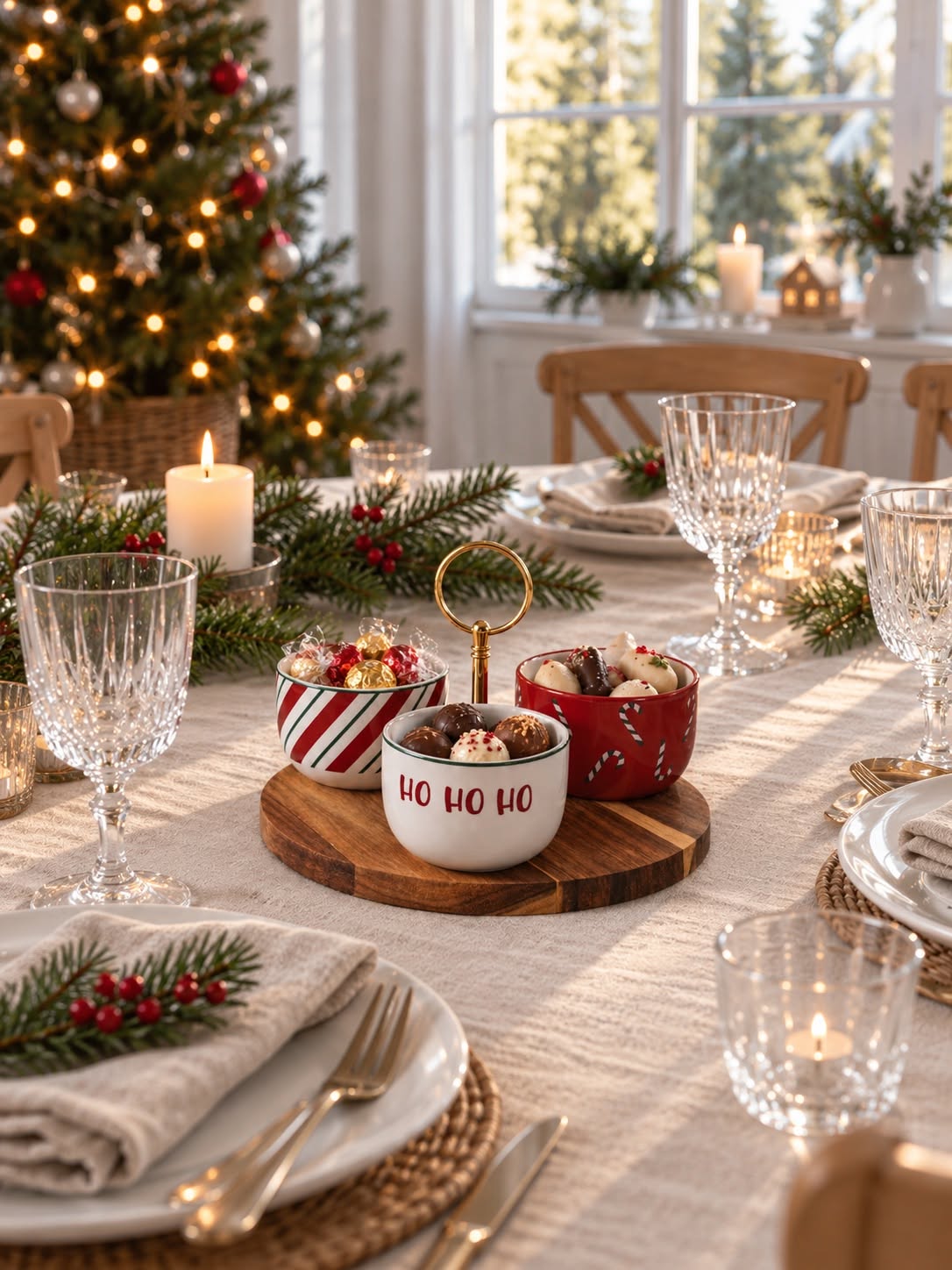 Service de présentation Noël – 3 bols en grès
