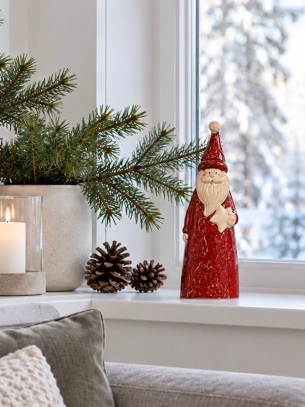 Père Noël en porcelaine - 25 cm