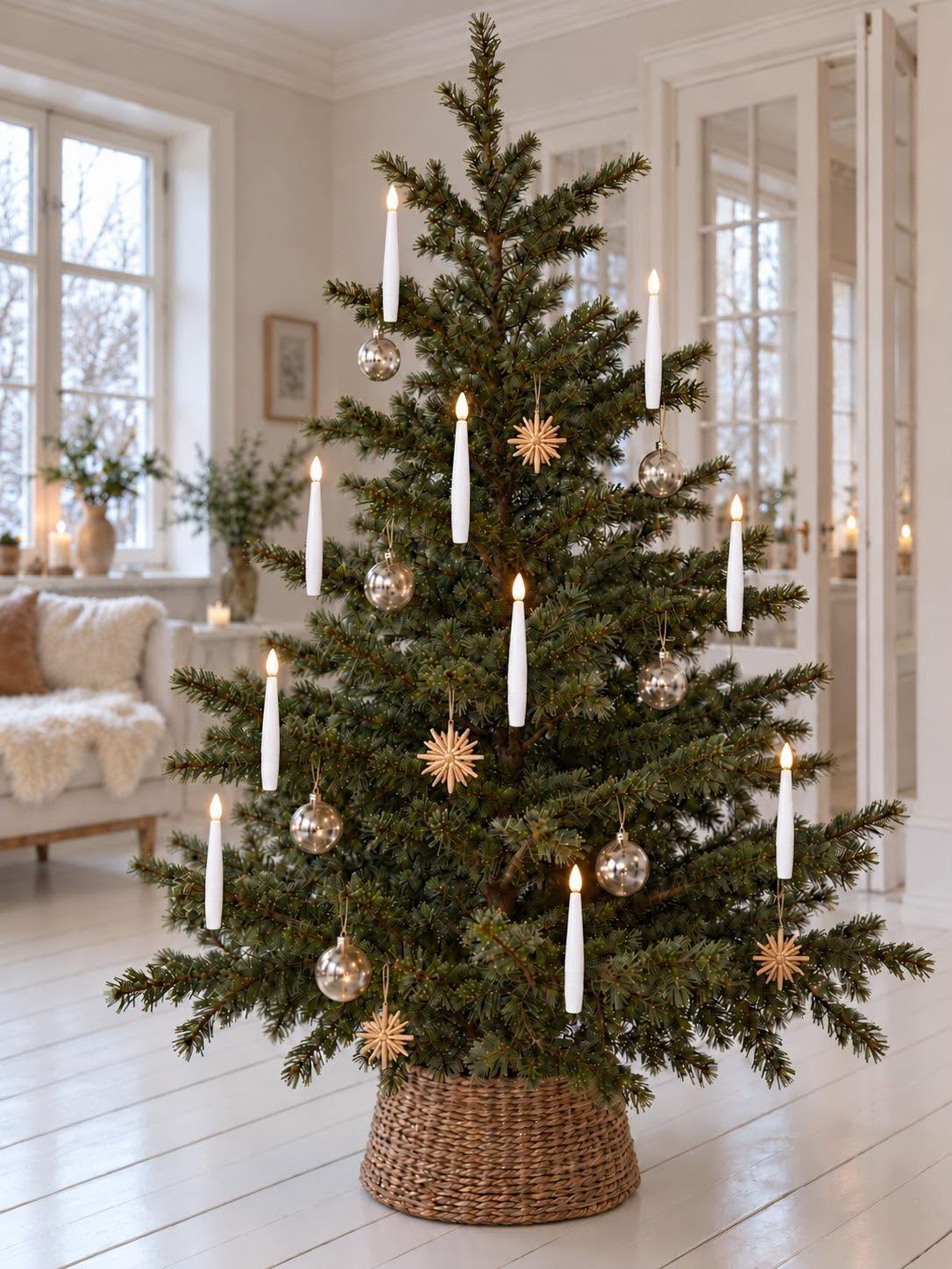 Bougies pour sapin de Noël avec télécommande - lot de 10 pièces