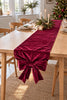 Chemin de table avec nœud - Rouge 240 cm
