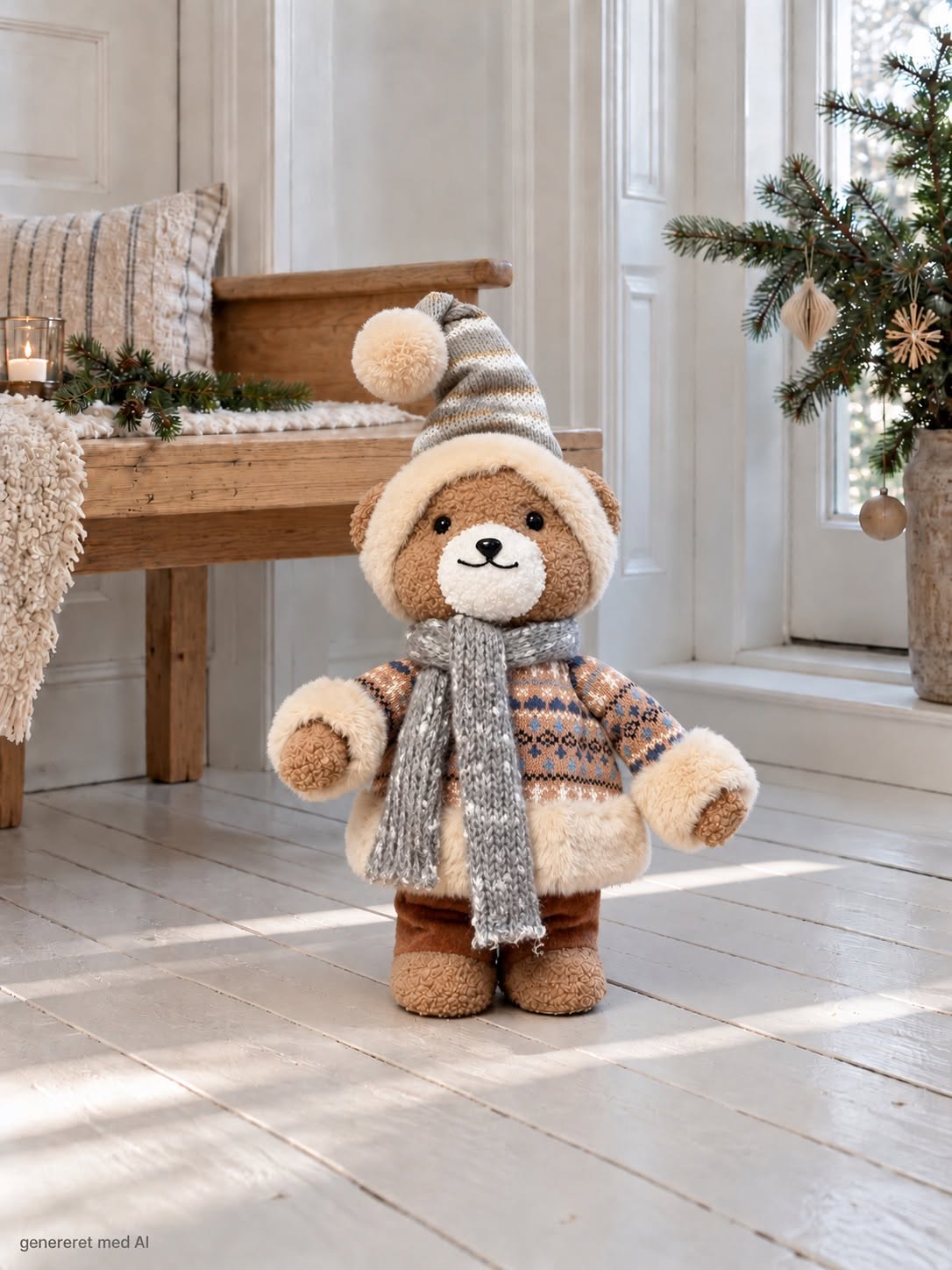 Ours lutins – tricot brun