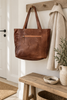 Shopper Anna cognac leather