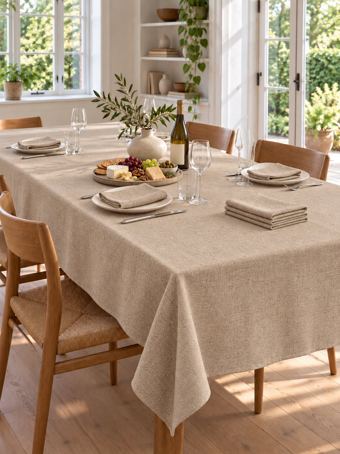 Serviettes de table 4 pièces - Beige
