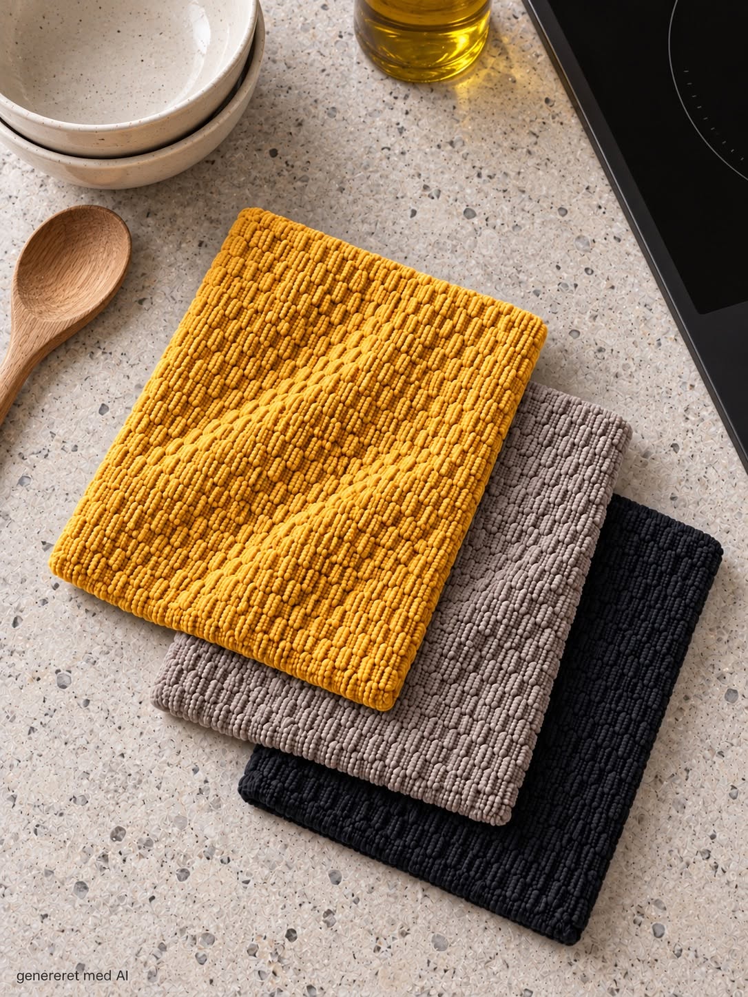 Lavette microfibre gaufrée - 3 pcs Mangue