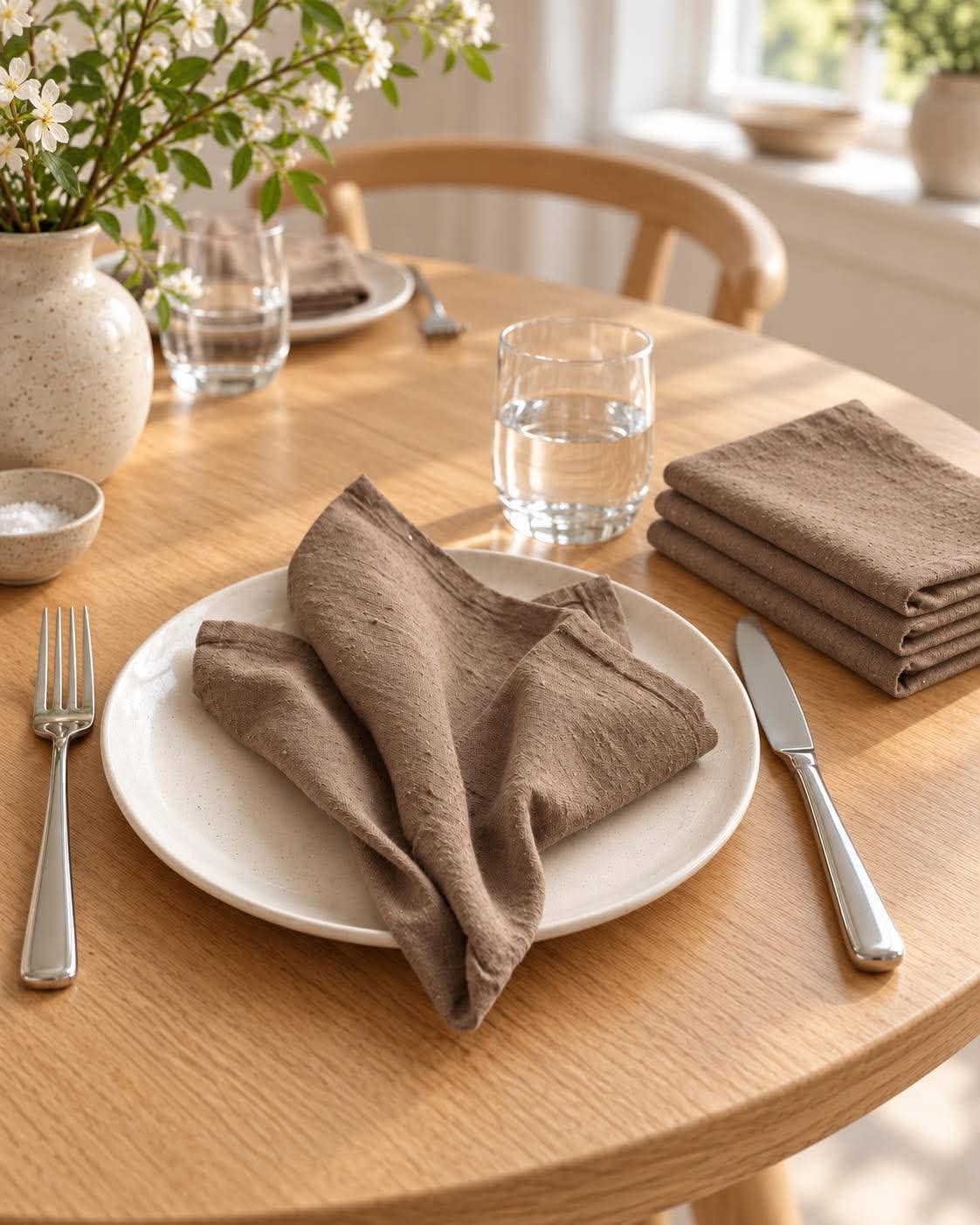 Serviette de table CAPPUCINO - Lot de 4 pièces