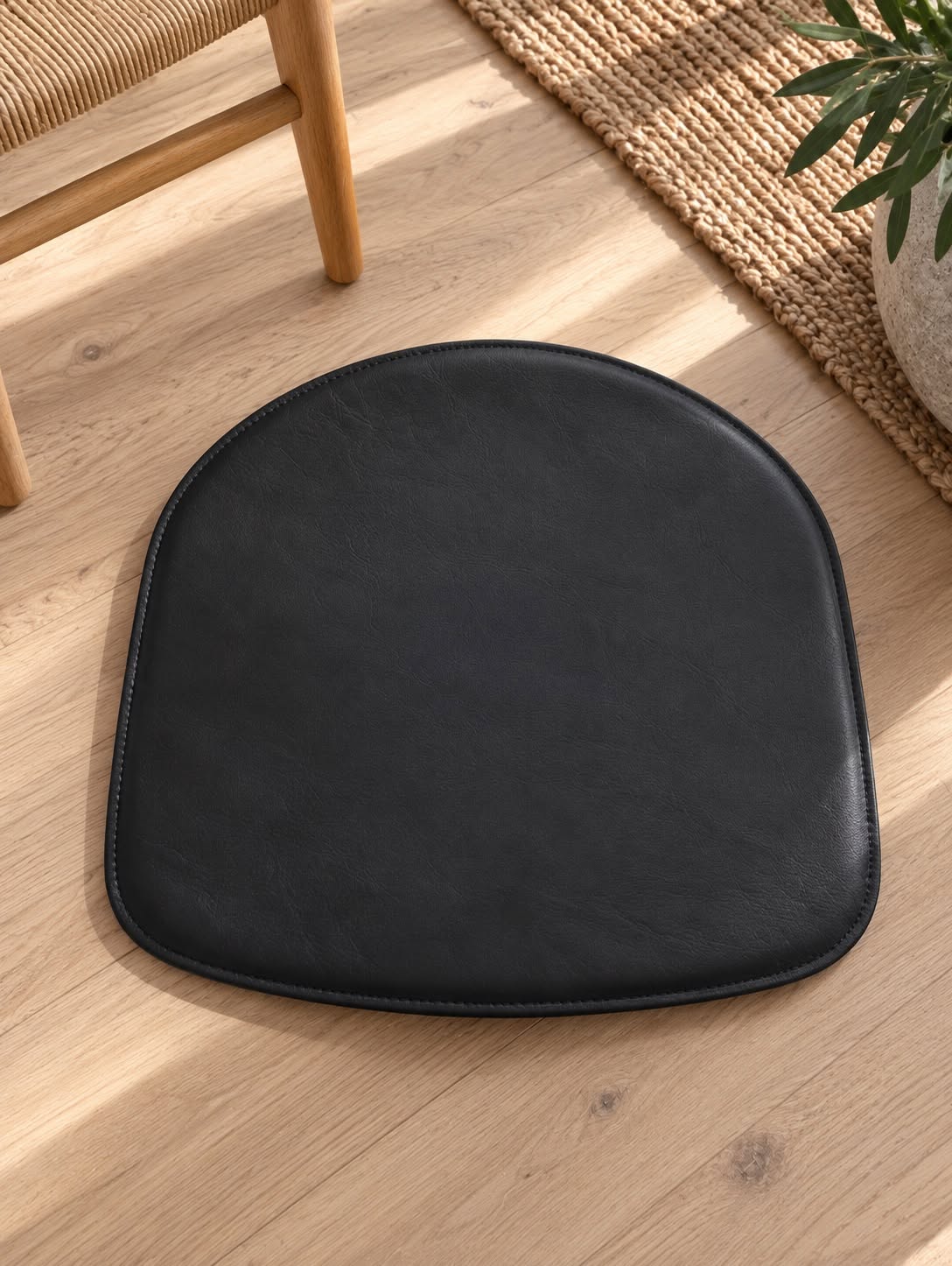 Coussin d’assise FDB J46 - peau de mouton noire