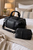 Set sac week-end - cuir noir
