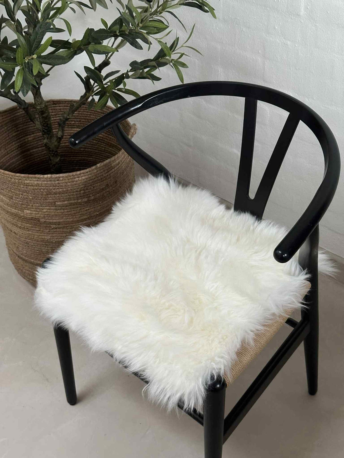 Peau d’assise - Blanc 40x40