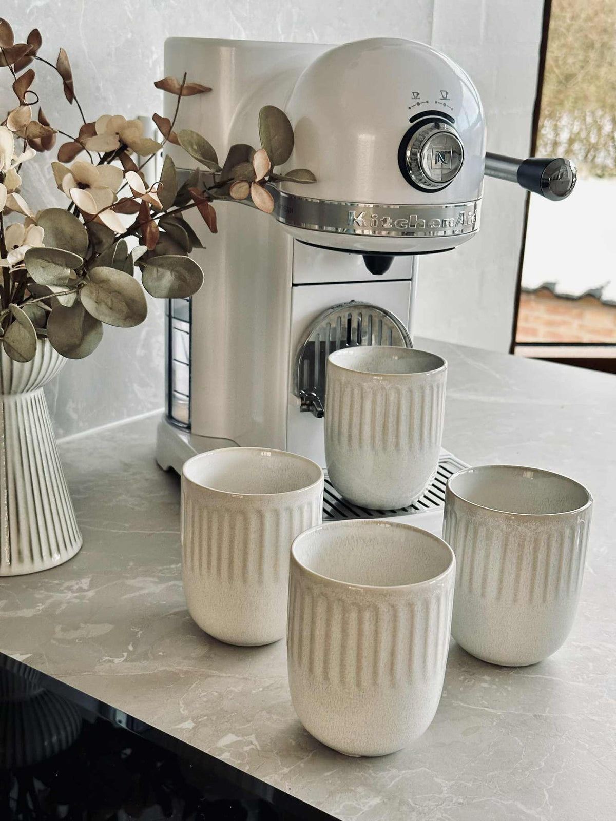 Mugs en grès – Lot de 4 - Plusieurs couleurs