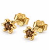 Puces d’oreilles GIA Brown - Argent sterling