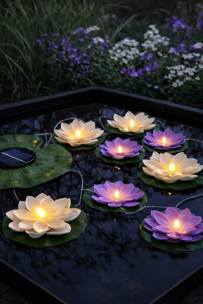 Chaîne Lotus avec Solar - 8 fleurs