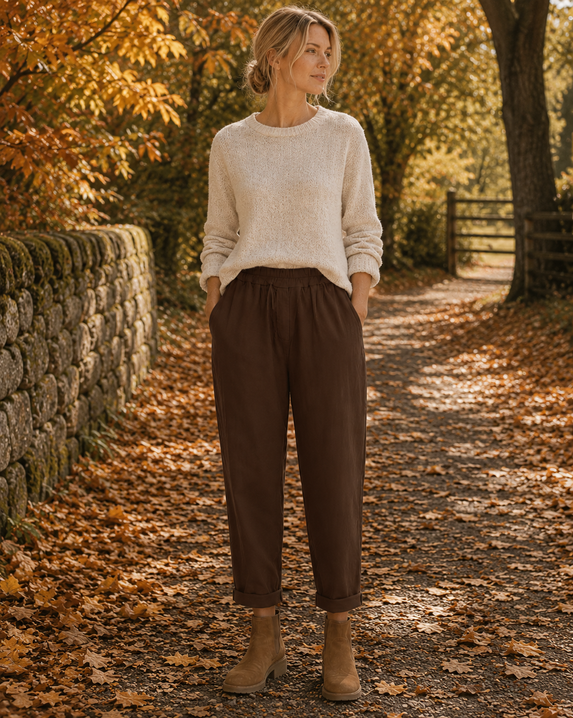 Le pantalon Raffaella - Chocolate