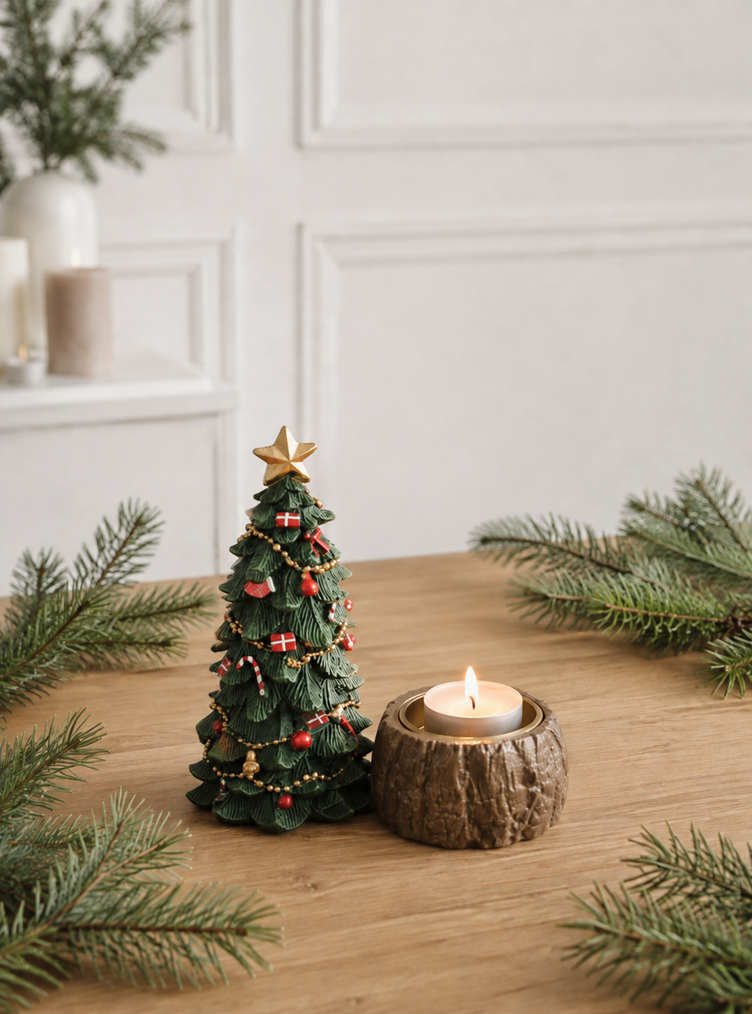 Porte-bougie Sapin de Noël
