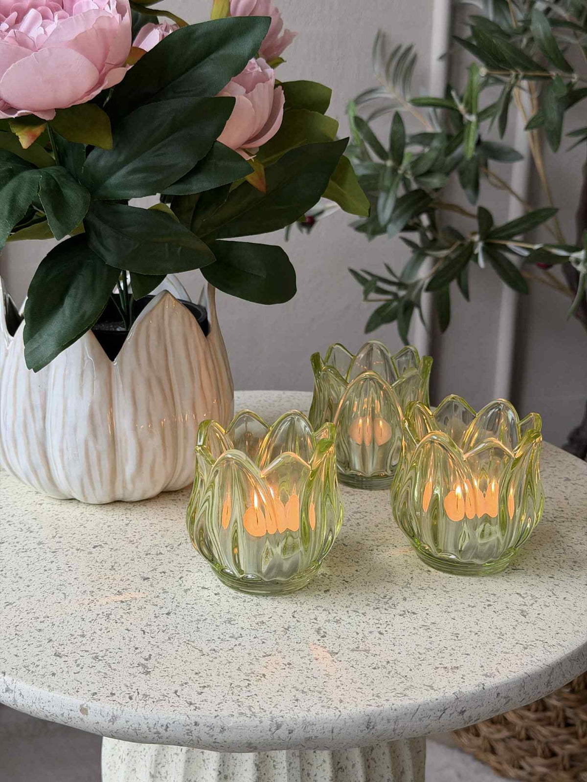 Photophores Tulipe 3 pcs. - Vert