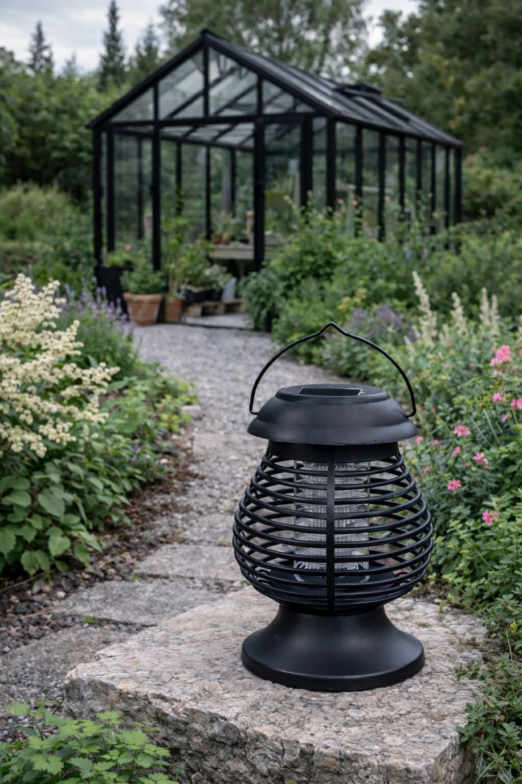 Lanterne avec cellules solaires - Idéale contre les insectes