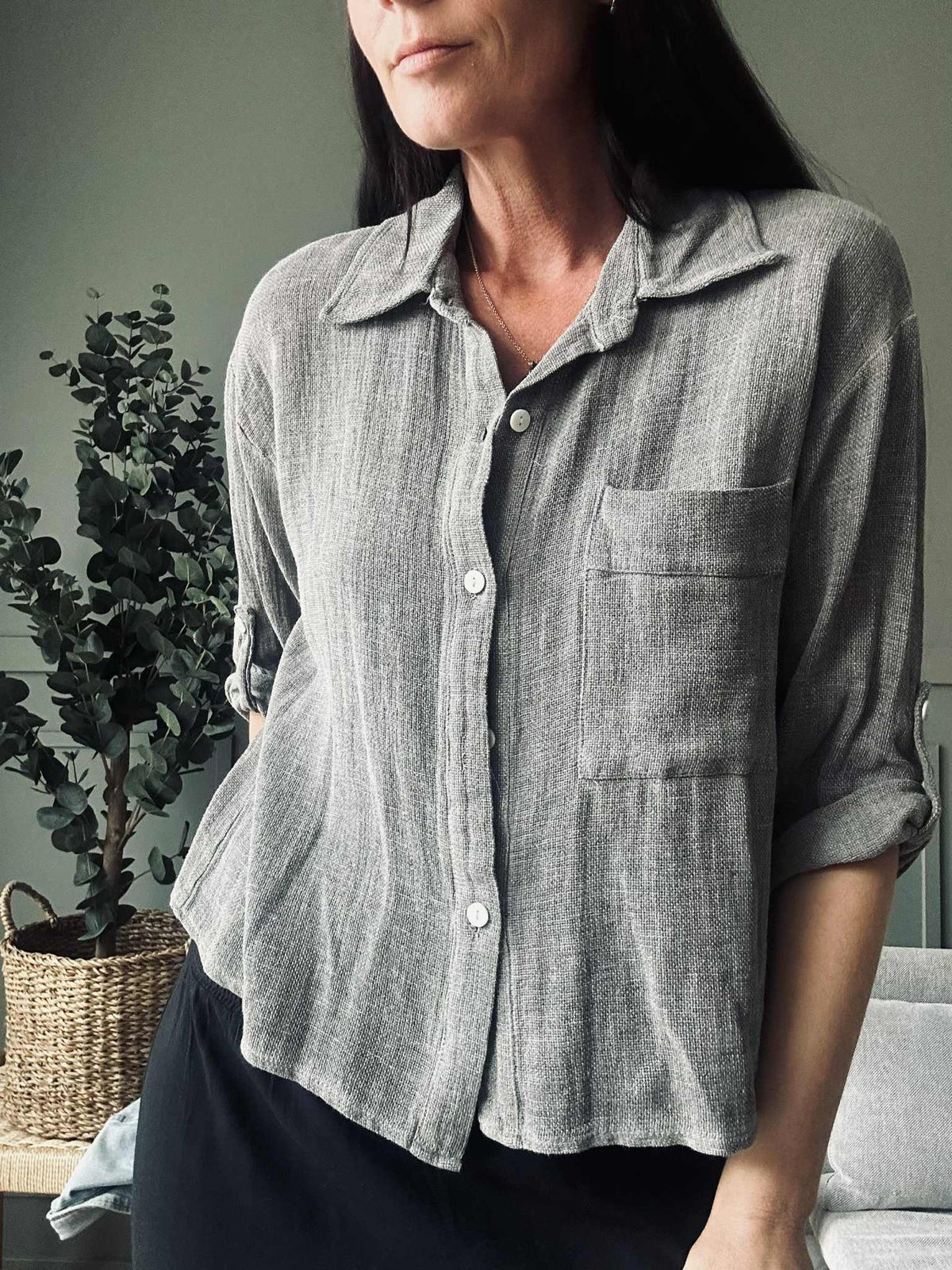 Chemise Milla - Mélange de lin Stone