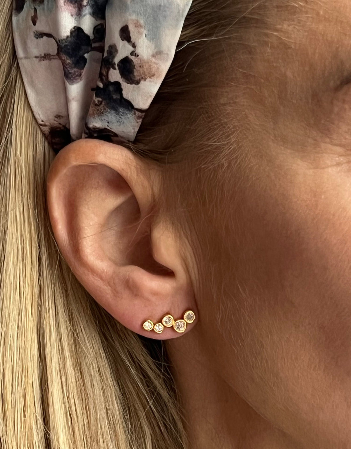 Puces d’oreilles Amina - argent sterling plaqué or