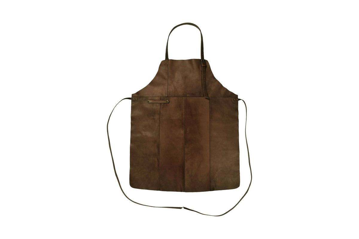 Tablier en cuir Faust – brun foncé