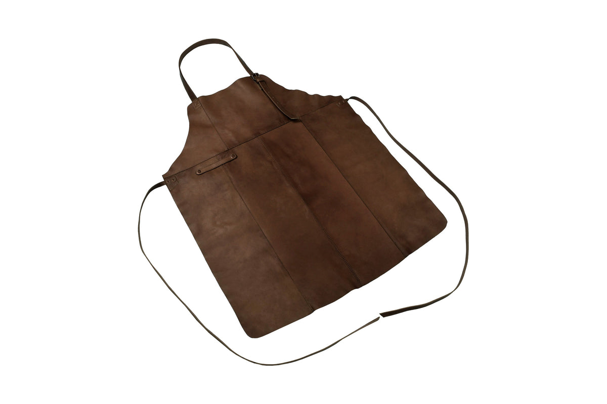 Tablier en cuir Faust – brun foncé