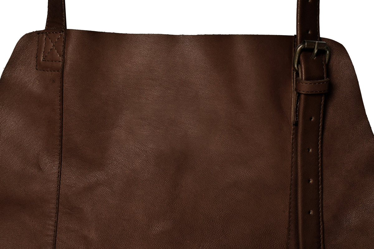 Tablier en cuir Faust – brun foncé